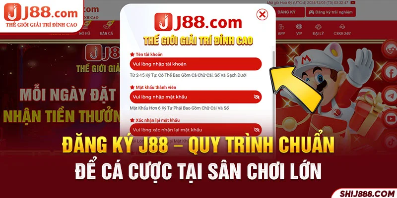 Đăng Ký J88 - Quy Trình Chuẩn Để Cá Cược Tại Sân Chơi Lớn